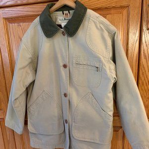 Vtg. LL Bean Women's Sand/Beige Field Coat Sz. PS Canvas Wool Lined Detachable